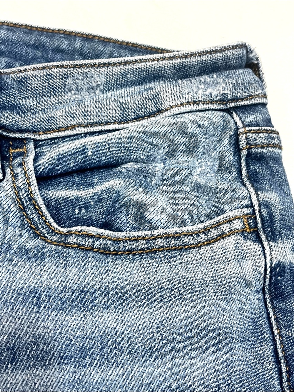 Studio Blue Women’s Distressed High-Rise Classic Blue Denim Jeans 30 Waist - Picture 10 of 16